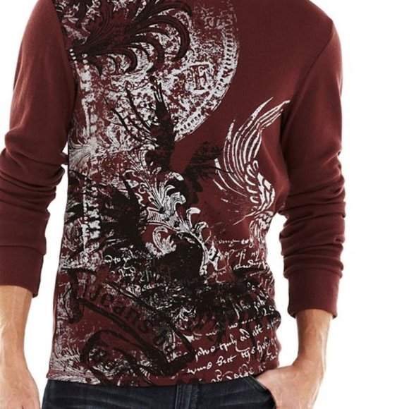 Jeans By Buffalo Foxtail Graphic Long Sleeve Shirt - Picture 1 of 3